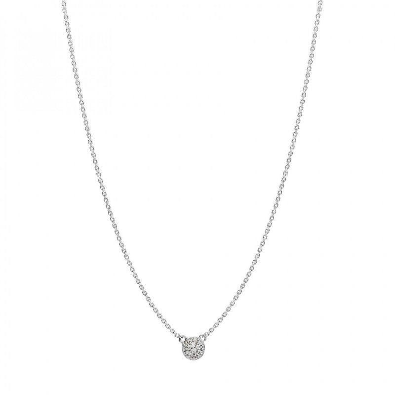 Rosato - Collana Corta - Argento - Zirconi