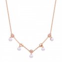 Rosato - Collana Corta - Argento - Zirconi