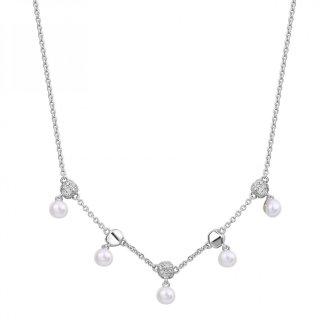 Rosato - Collana Corta - Argento 925‰ - Zirconi