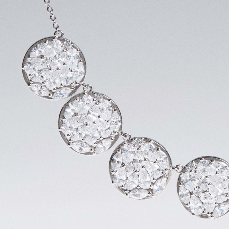 Rosato - Collana Corta - Argento 925‰ - Zirconi