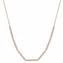 Rosato - Collana Corta - Argento 925‰ - Zirconi
