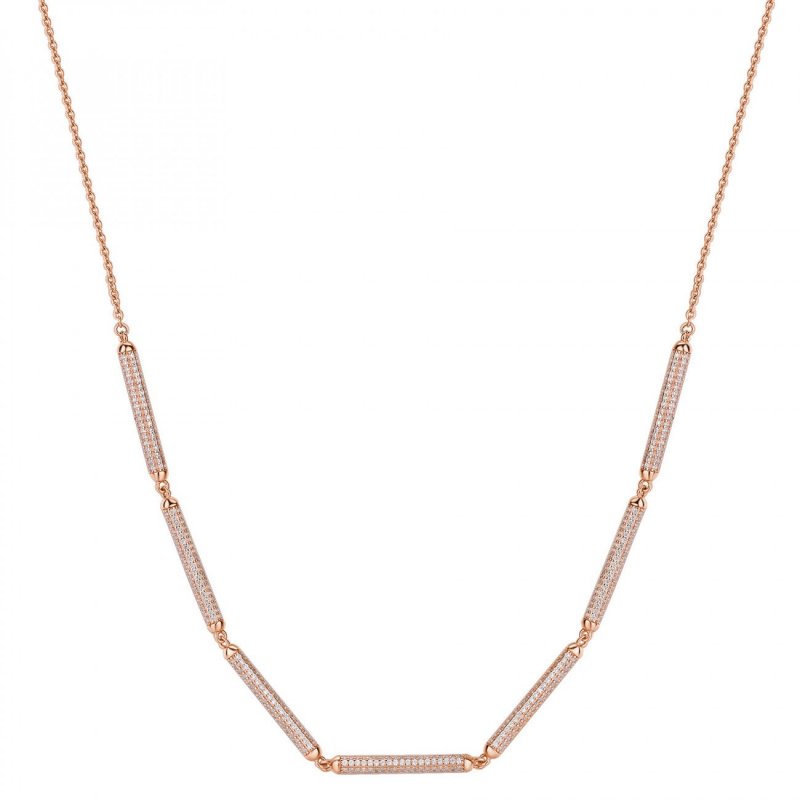 Rosato - Collana Corta - Argento 925‰ - Zirconi