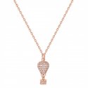 Rosato - Collana Corta - Argento 925‰ - Zirconi