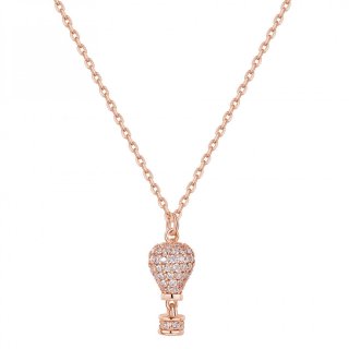 Rosato - Collana Corta - Argento 925‰ - Zirconi