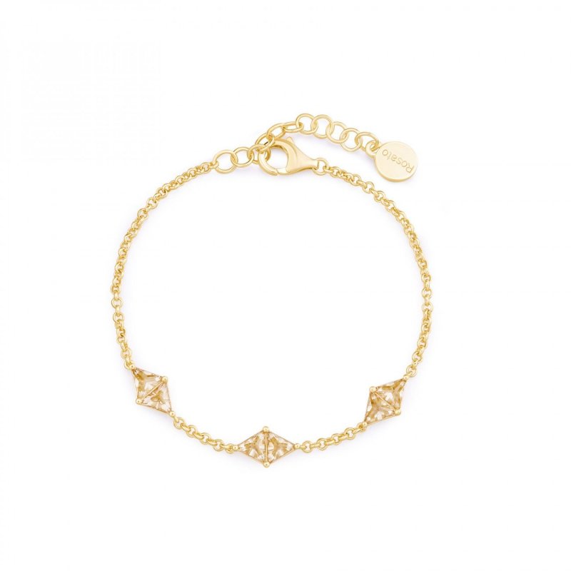 Rosato - Bracciale Morbido - Argento - Zirconi