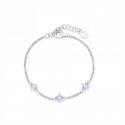 Rosato - Bracciale Morbido - Argento - Zirconi
