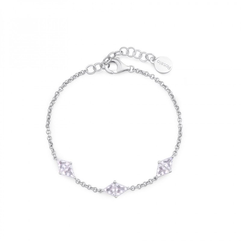 Rosato - Bracciale Morbido - Argento - Zirconi