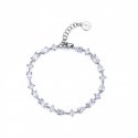 Rosato - Bracciale Morbido - Argento 925‰ - Zirconi