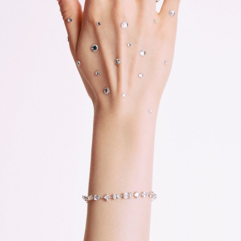 Rosato - Bracciale Morbido - Argento 925‰ - Zirconi