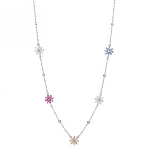 Rosato - Collana Corta - Argento - Zirconi