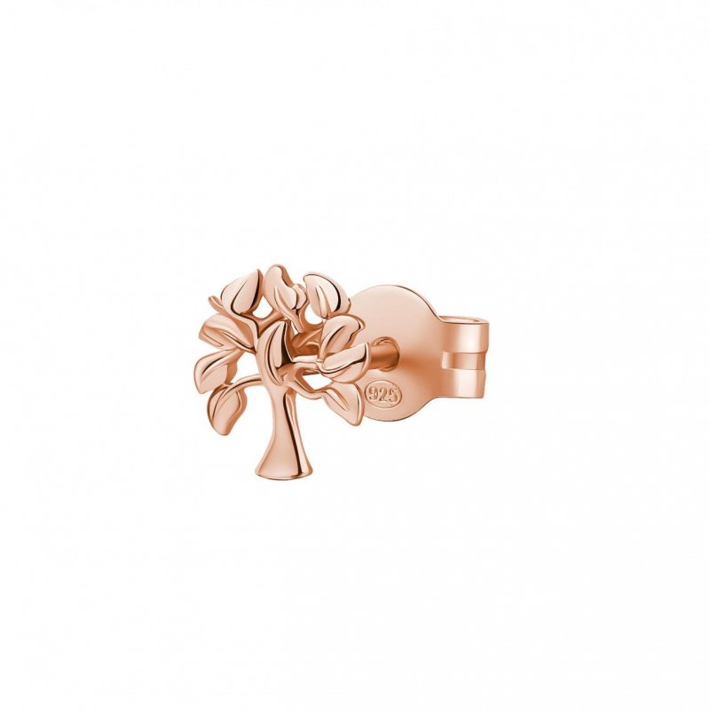 Rosato - Mono Orecchino Lobo - Albero Della Vita - Argento