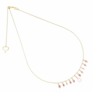 Maman Et Sophie - Girocollo Goccia - Quarzo Rosa E Tormaline
