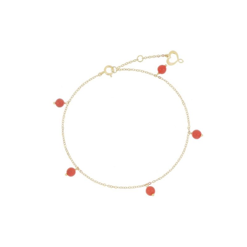 Maman Et Sophie - Bracciale 18Kt - Corallo - Oro Giallo