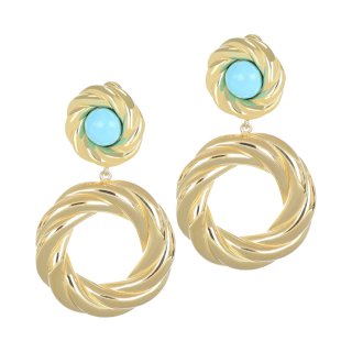 Nivy - Orecchini Vintage - Pietra Turchese - Eleganza