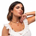Nivy - Collana Lunga Corallo, Perle E Turchese