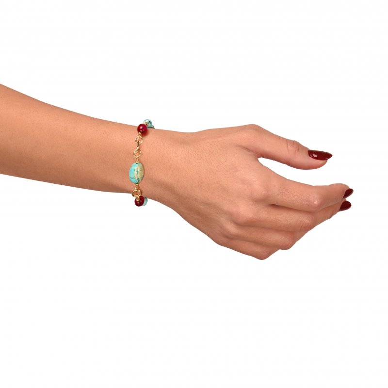 Nivy - Bracciale Donna - Agata E Turchese - Tropea