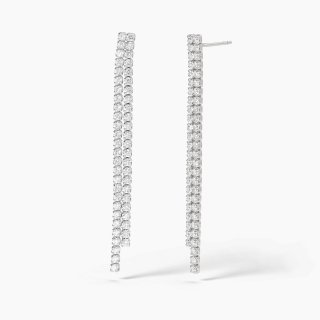 Mabina - Orecchini In Argento 925 Zirconi - Doppia Fila