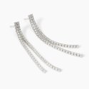 Mabina - Orecchini In Argento 925 Zirconi - Doppia Fila