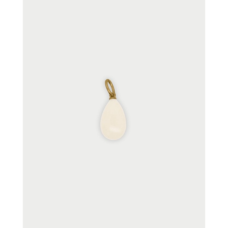 Charm Goccia Giada White