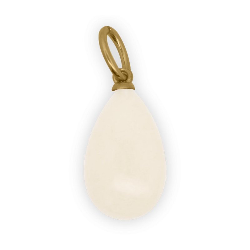 Charm Goccia Giada White