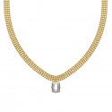 Victoria Cruz - Collana Rete - Cristallo Bianco - Argento