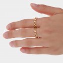 Victoria Cruz - Anello Esagonale - Argento - Placcato Oro