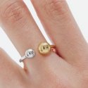 Victoria Cruz - Anello Regolabile - Argento - Sfera