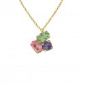 Victoria Cruz - Collana God Morgen - Cristallo Multicolore - Argento