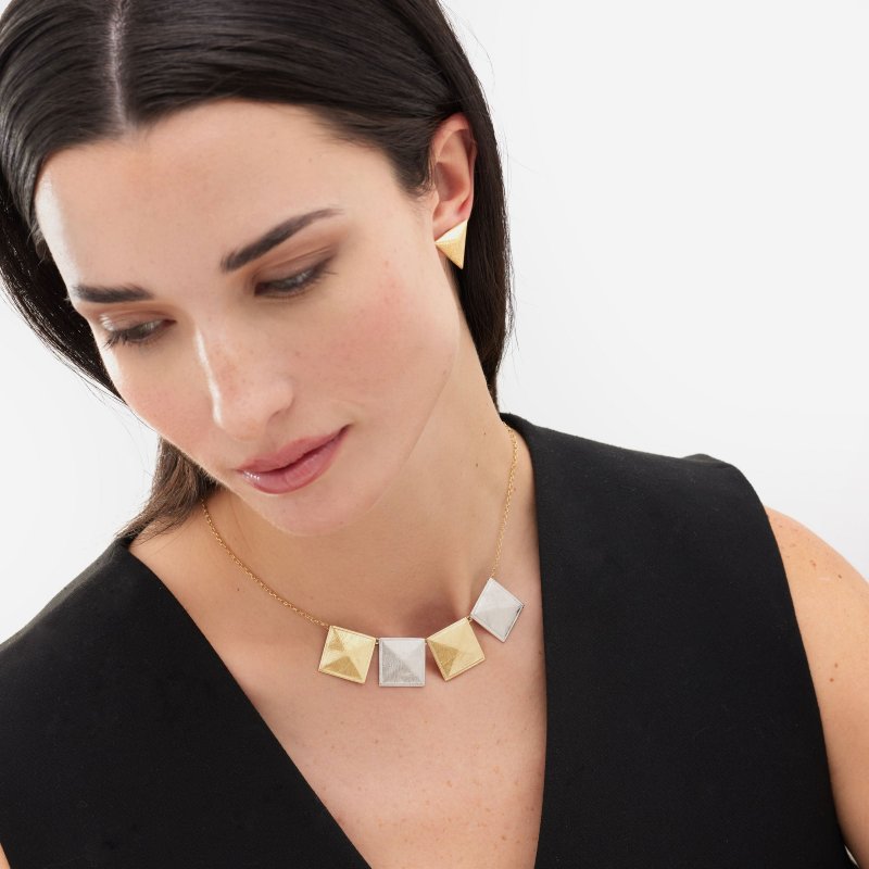 Victoria Cruz - Collana Good Morning - Argento - Oro 18Kt
