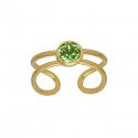 Victoria Cruz - Anello Bom Dia - Cristallo Verde - Argento