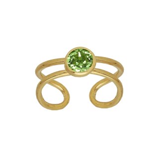 Victoria Cruz - Anello Bom Dia - Cristallo Verde - Argento