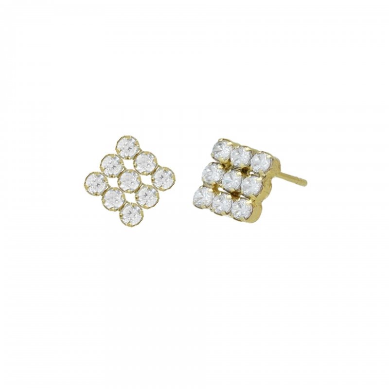 Victoria Cruz - Orecchini Halo - Cristallo Bianco - Argento