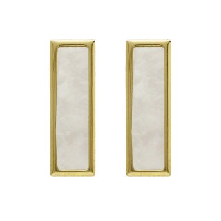 Victoria Cruz - Orecchini Rettangolari - Madreperla - Oro 18Kt