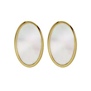 Victoria Cruz - Orecchini Ovali - Madreperla - Oro