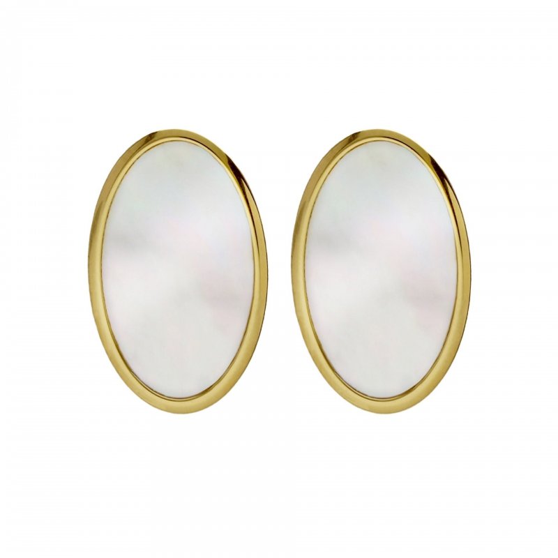 Victoria Cruz - Orecchini Ovali - Madreperla - Oro