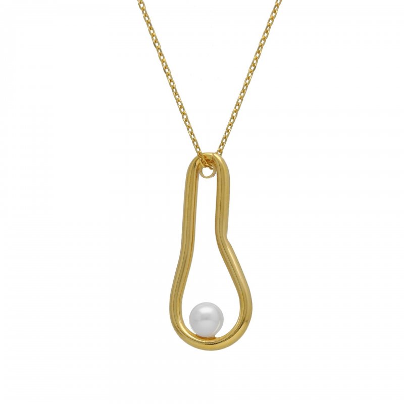 Victoria Cruz - Collana Corta - Perle - Argento