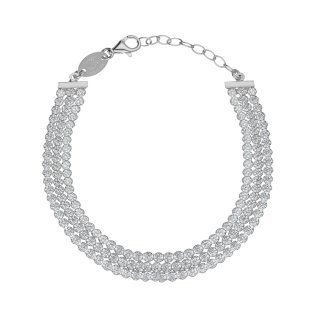 Victoria Cruz - Bracciale Halo - Cristallo Bianco - Argento