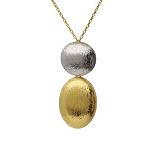 Victoria Cruz - Collana Ovale - Argento E Oro