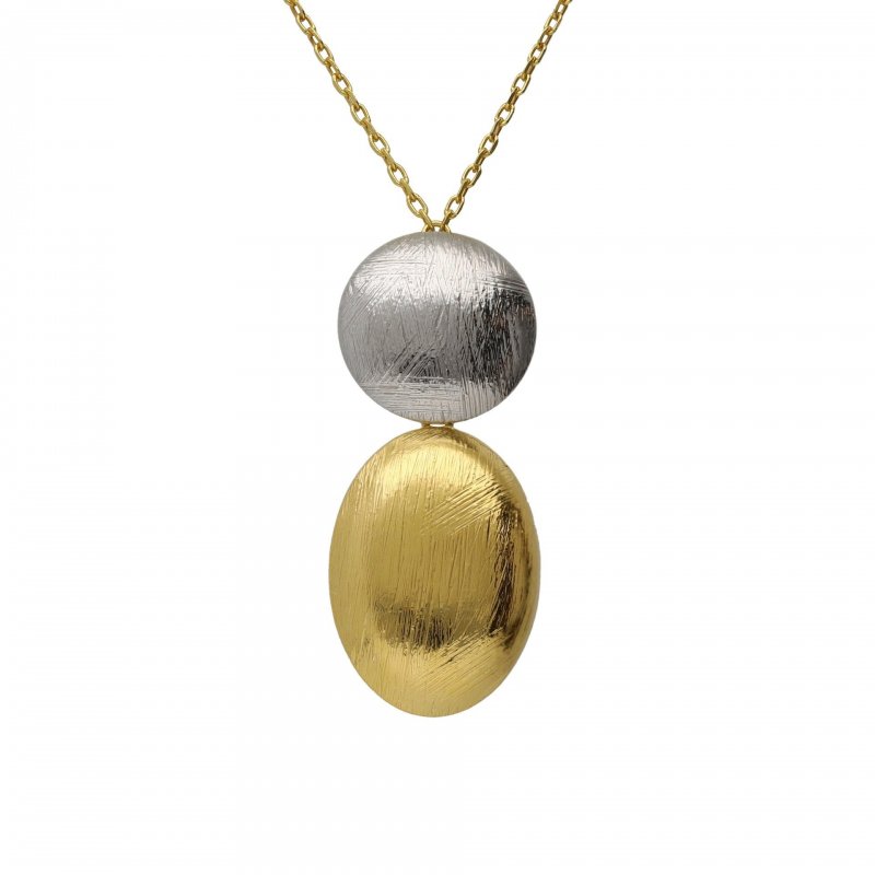 Victoria Cruz - Collana Ovale - Argento E Oro