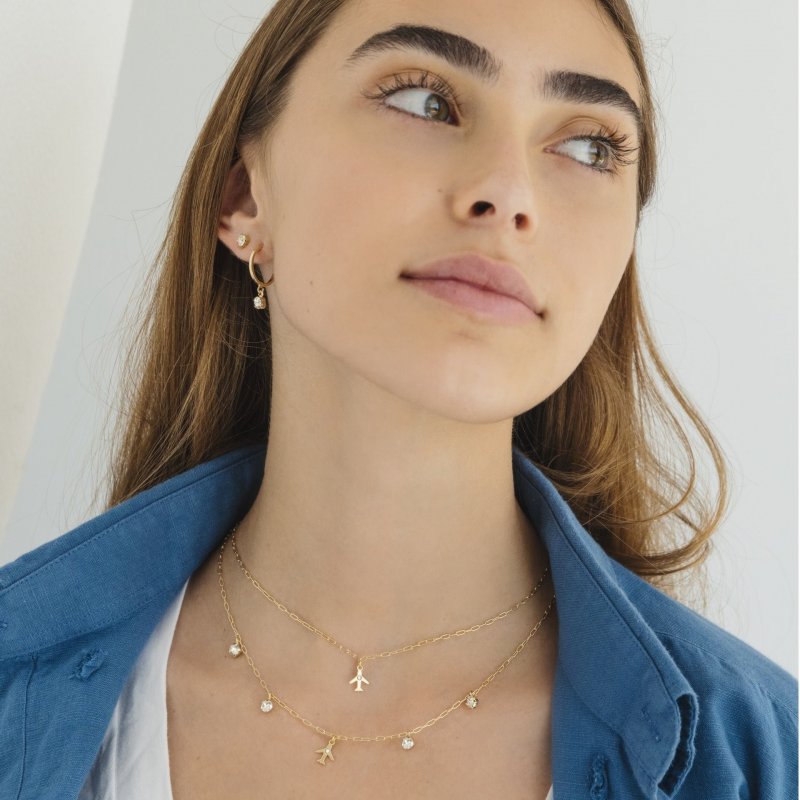 Victoria Cruz - Orecchini Dakota - Cristallo Bianco - Argento