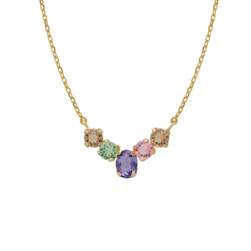 Victoria Cruz - Collana God Morgen - Cristallo Multicolore