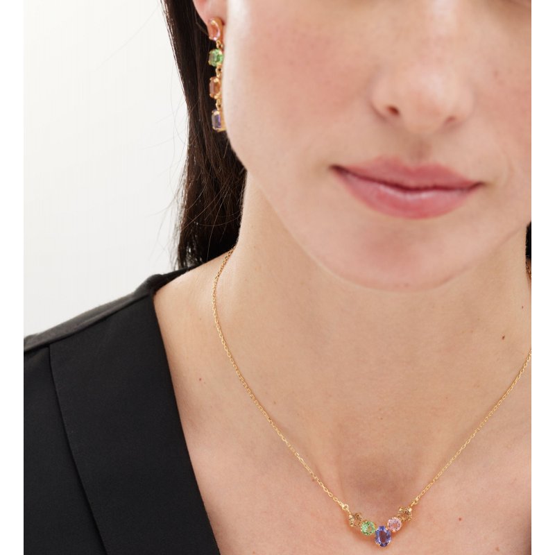 Victoria Cruz - Collana God Morgen - Cristallo Multicolore
