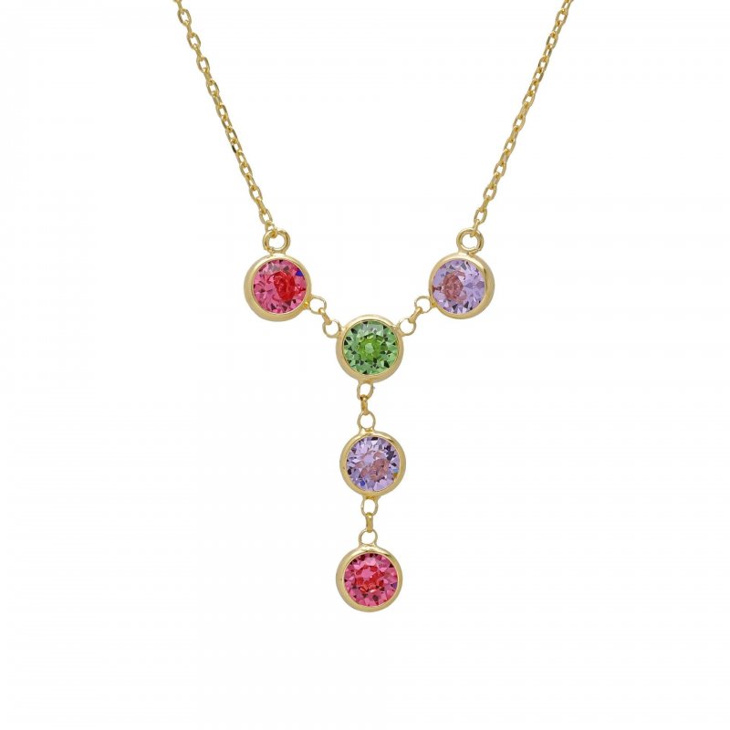 Victoria Cruz - Collana Bom Dia - Cristallo Multicolore - Argento