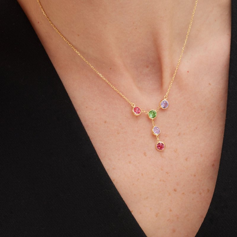 Victoria Cruz - Collana Bom Dia - Cristallo Multicolore - Argento