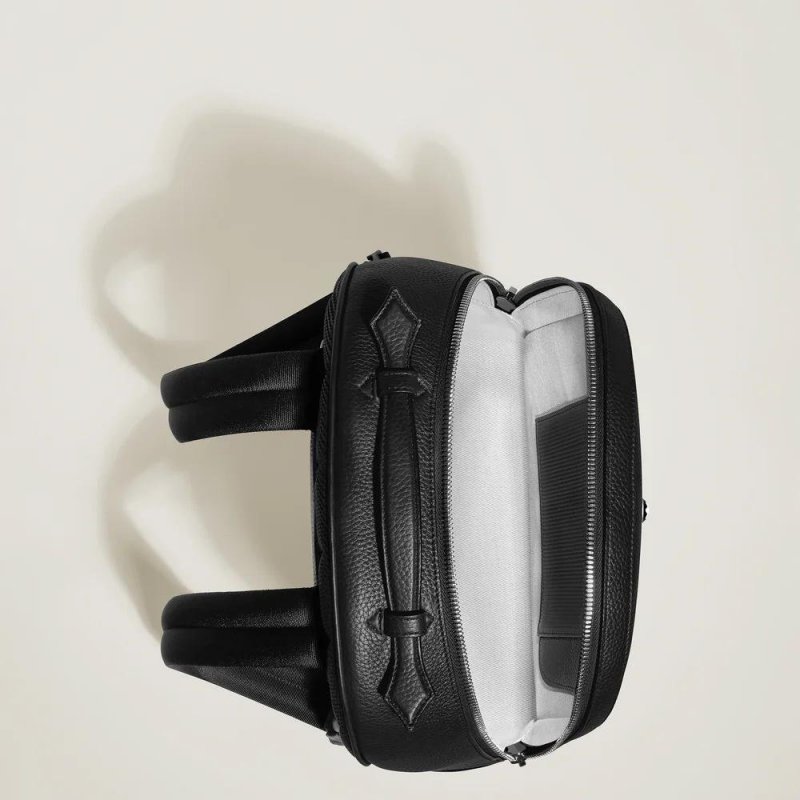 Montblanc - Zaino Grain - Pelle Granulata - Nero