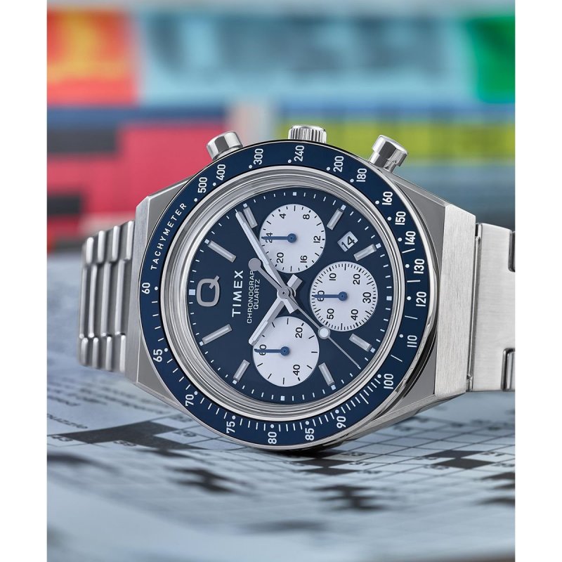 Timex - Orologio Chronograph Q - Acciaio Inox - 40 Mm