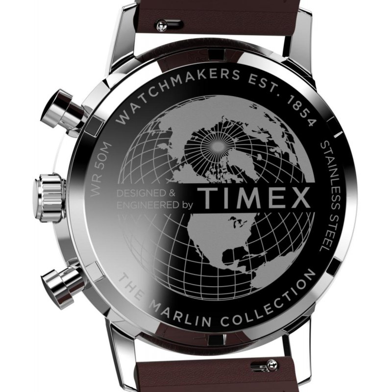 Timex - Orologio Marlin Chronograph - Tachymeter - Pelle