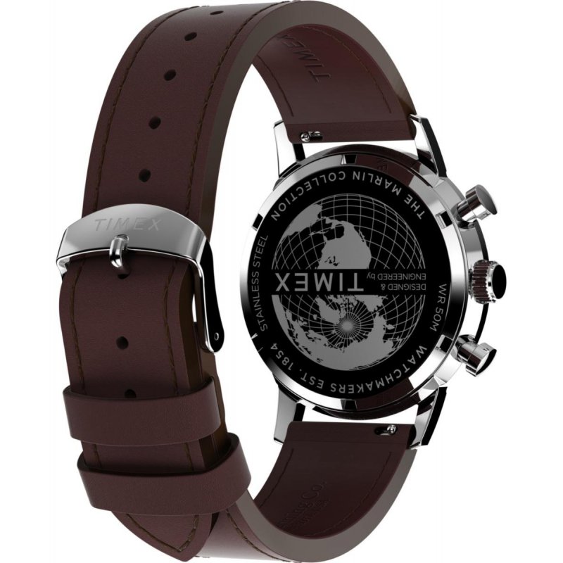 Timex - Orologio Marlin Chronograph - Tachymeter - Pelle
