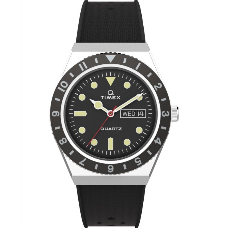 Timex - Orologio Q Timex - Cinturino Gomma - 38 Mm