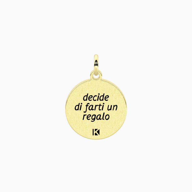 Kidult - Ciondolo Dorato - Frase Amicizia - Acciaio
